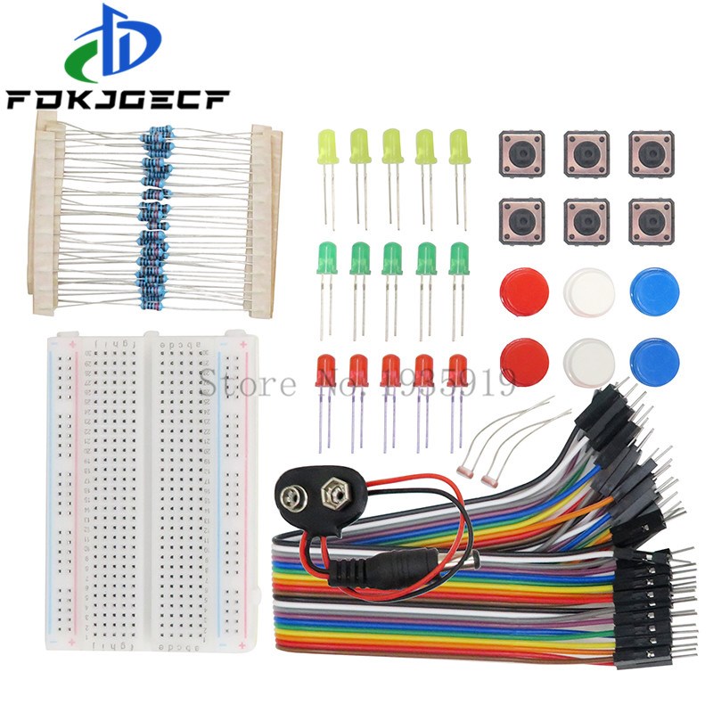Starter Kit UNO R3 Mini Breadboard LED Jumper Wire Button fo