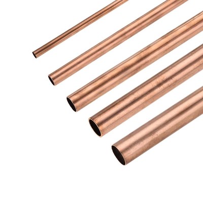 uxcell 1PC Copper Round Tube 8mm-30mm OD 100mm/200mm/300mm L
