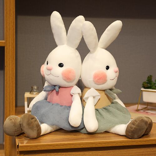 45/55/75 cm shy rabbit plush toy super cute software filled