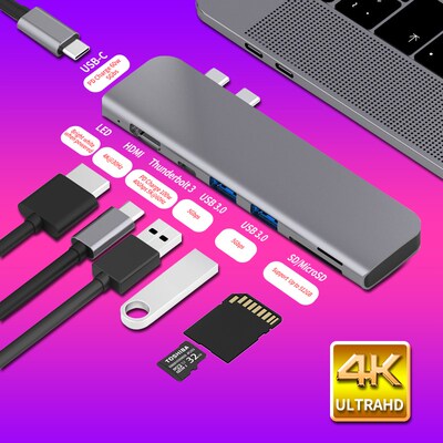 USB 3.1 Type-C Hub To HDMI Adapter 4K Thunderbolt 3 USB C Hu