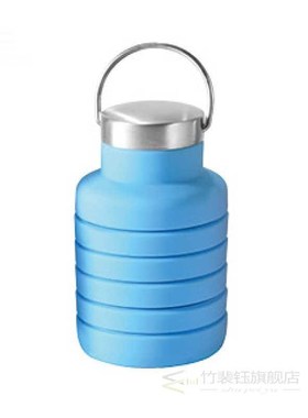 500ml Folding Water Bottle Portable Retractable Silicone Cof