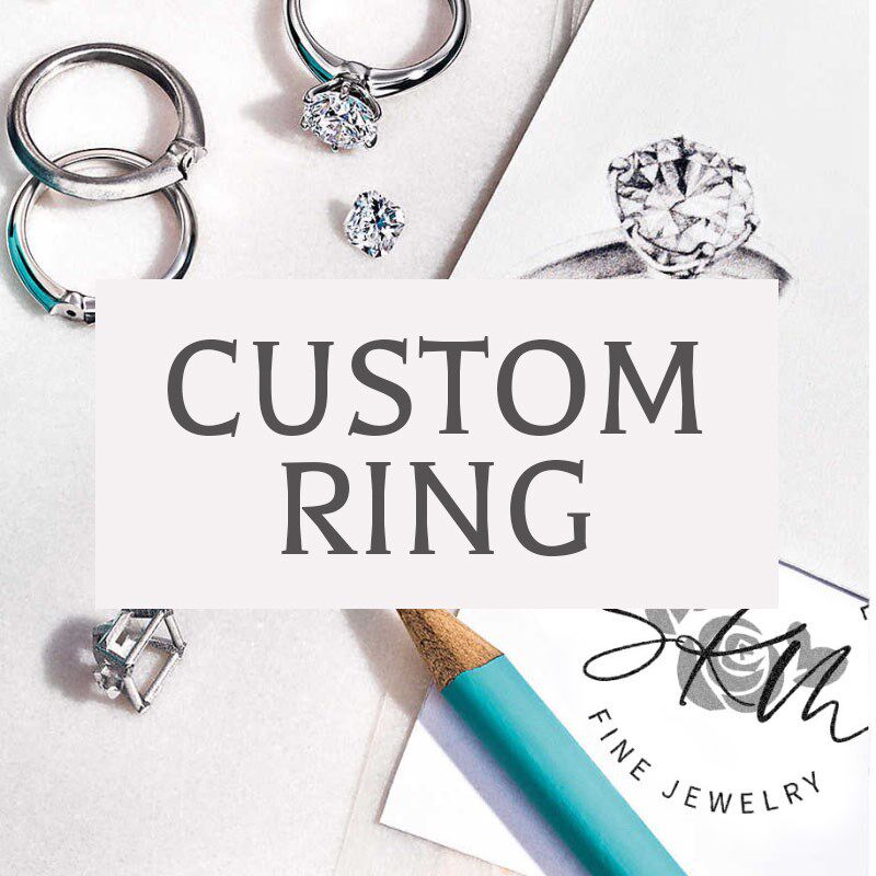 SKM Customized Rings Gemstone 14k 18k rose gold Engagement
