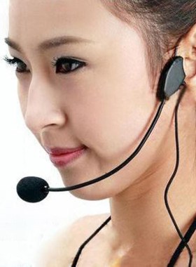 3.5mm Wired Headset Microphone Headworn Mic for Voice Ampli