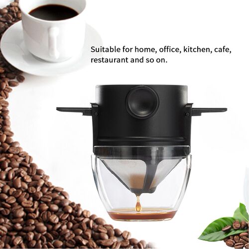 Travel Stainless Steel Coffee Filter Dripper Cone Pour Over