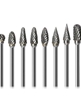 10pcs 1/8 Tungsten Carbide 3x6mm Drill Bits Rotary Burrs Met