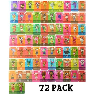 72 PCS=1SET Animal Crossing For Amiibo Card Mini Size NFC N