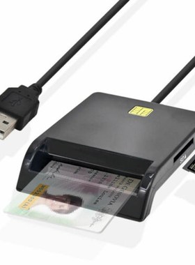 Portable USB 2.0 Smart Card Reader DNIE ATM CAC IC ID Bank C