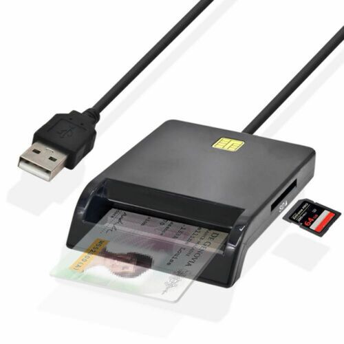 Portable USB 2.0 Smart Card Reader DNIE ATM CAC IC ID Bank C