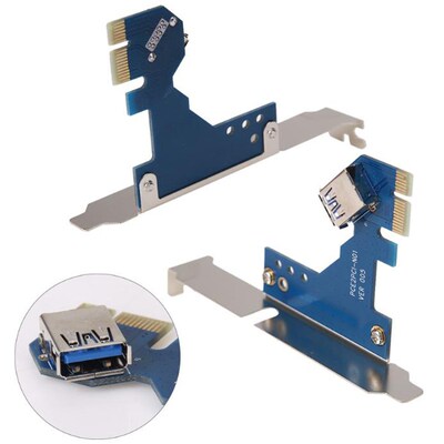 Pci-E Express X1 To Dual Pci Riser Extend Adapter Card With
