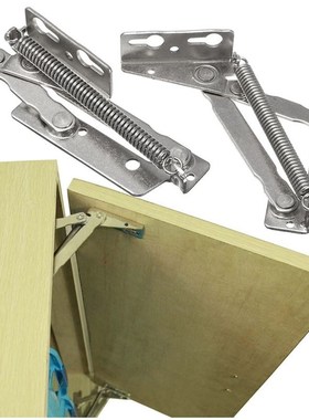 2x 80 degree Sprung Hinges Cabinet Door Lift Up Stay Flap To