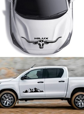 1 Set Bull Head Mountain Auto Body Trim Decals for Toyota H