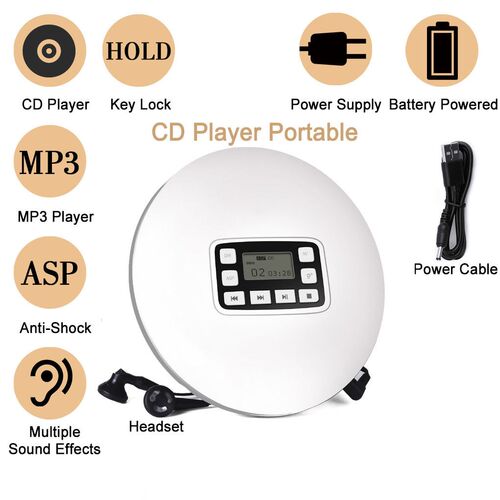 1pc Portable Music Walkman CD/MP3 Player High Quality Anti-S