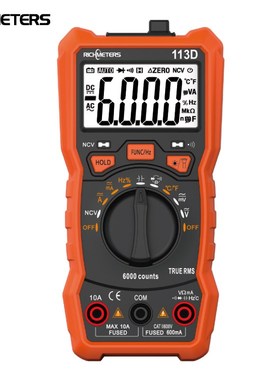 RICHMETERS RM113D NCV Digital Multimeter 6000 counts Auto Ra