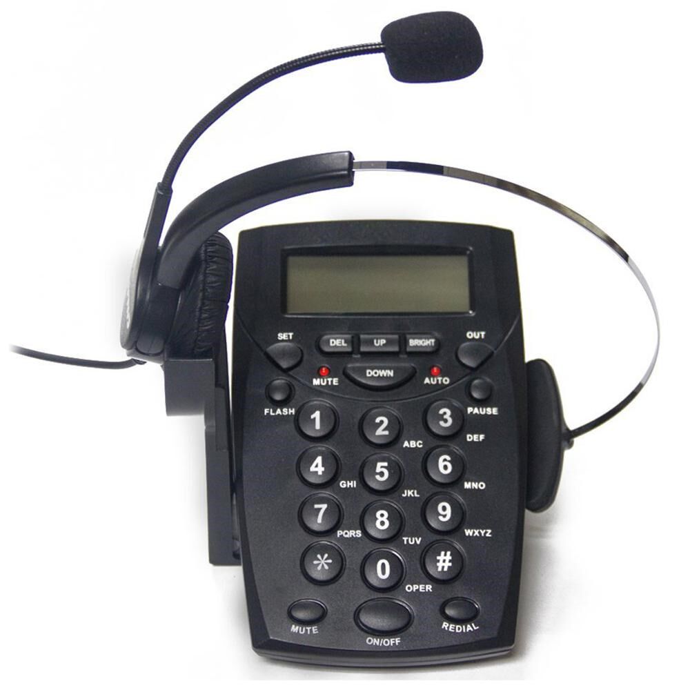 Corded Headset Telephone Hands Free Noise Cancelling Telepho