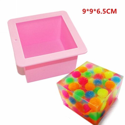 500ml Large Cube Square Soap mold Candle Cake Jelly Candy Si