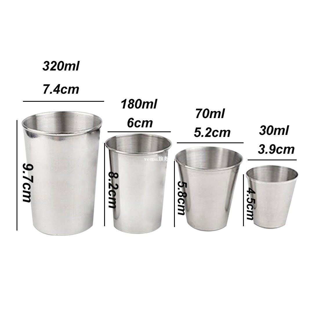 Stainless Steel Cups Wine Beer Coffee Cup Whiskey Milk Mugs