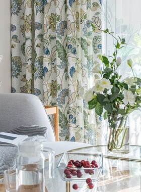 Modern Minimalist Curtains Polyester Cotton Fabric Printed