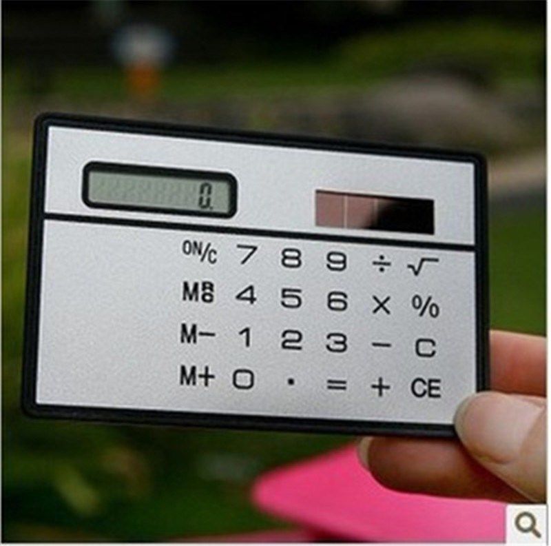 8 Digit Ultra Thin Solar Power Calculator with Touch Screen