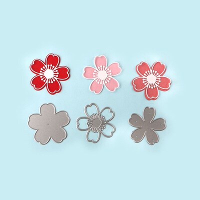 DUOFEN METAL CUTTING DIES 020184 3pcs small cherry blossoms