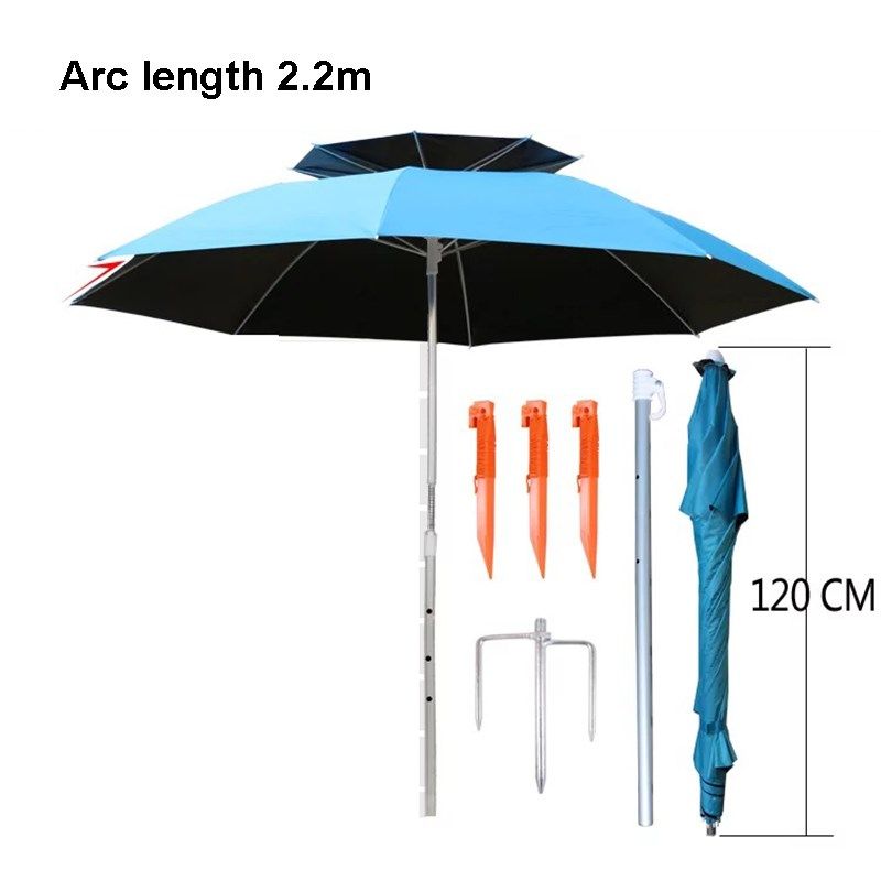 1.8/2/2.2m universal outdoor fishing umbrella UV sun umbrell