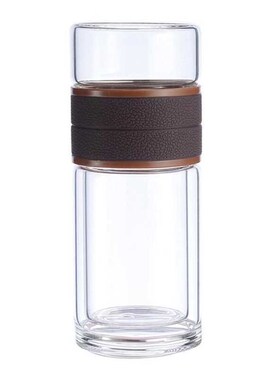 200Ml Glass Tea Water Bottle with Bag Tea Filter Separation