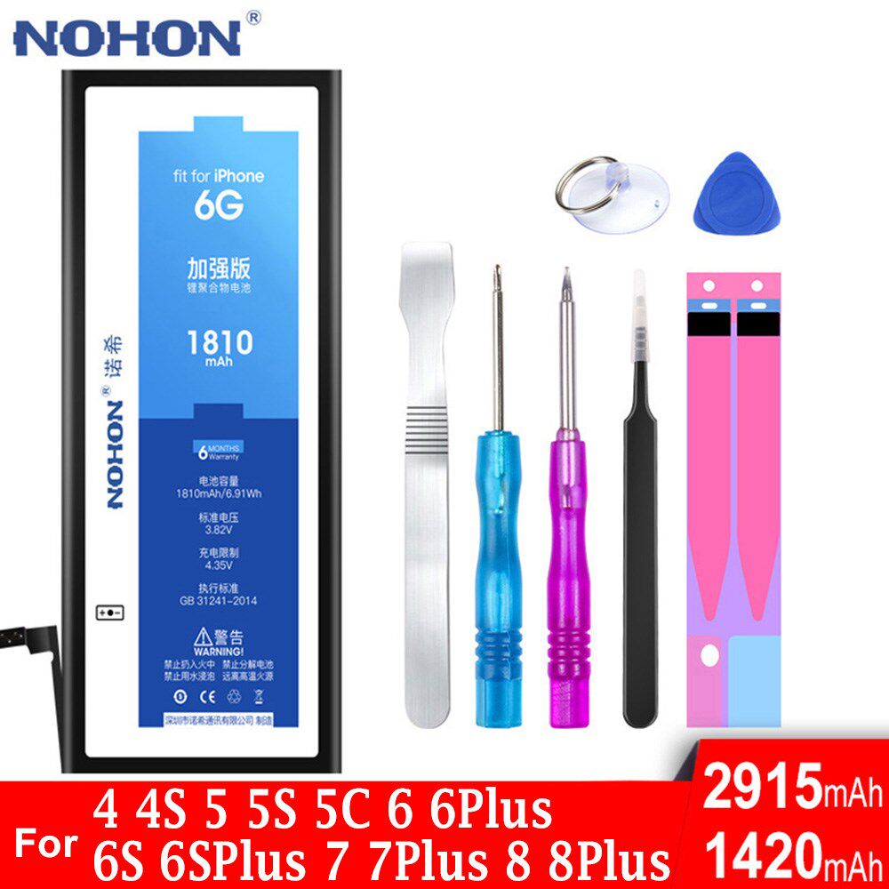 Original  Battery For iPhone 4 5 6 S 4S 5S 6S SE 7 8 Plus Ap