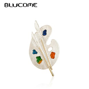 Blucome Colorful Palette Painter Brooch Women Men Collectio