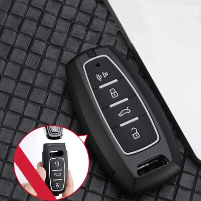 Beautiful Zinc alloy+silica gel Car remote key case Cover Fo