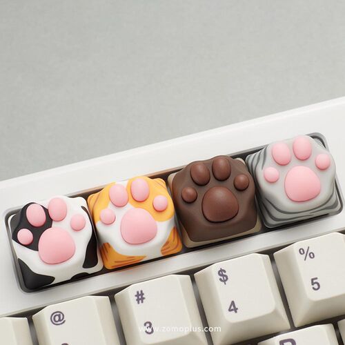 Colorful Cute Milk Caws Siam  Paw Design Keycaps For Che