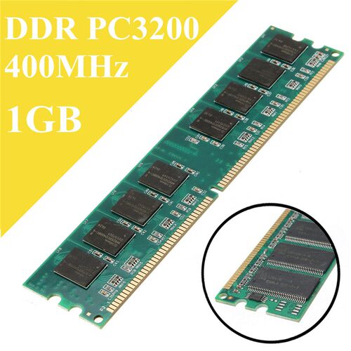 1GB DDR RAM 400 Mhz PC3200 No Ecc Memory Ram DIMM 184 pin S