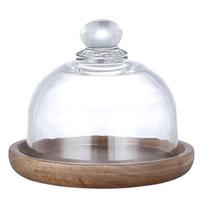 Multifunctional Mini Dessert Serving Stand Acacia Cake Dish