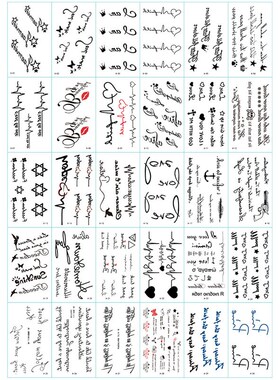 30pcs Temporary Tattoos on the Body Waterproof Fake Tattoo