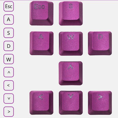 PBT Backlight Keycap  And Play Purple WASD Machanical Keyboa