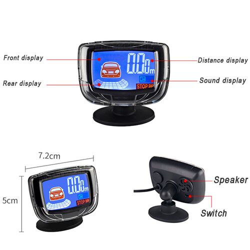 Vehicle Parking Sensor LCD Display with Switch Car Reverse R