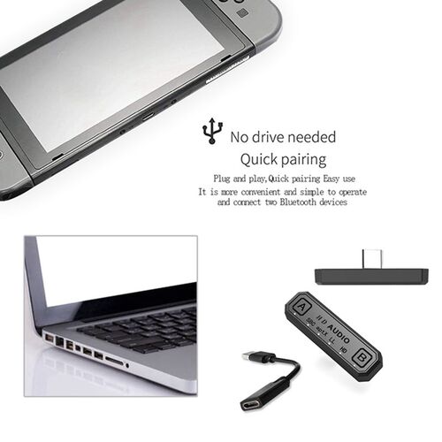 Type C Bluetooth 5.0 o Transmitter Aptx LL HD Wireless Adapt