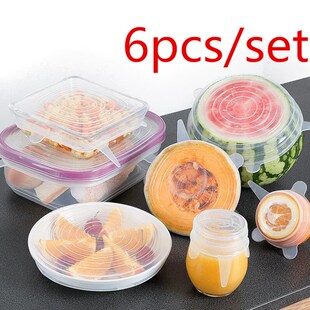 Kitchen Accessories 6pcs Reusable Silicon Stretch Lids niver