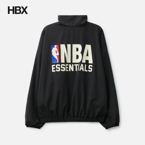 Fear of God Essentials x NBA Nylon 1/2 Zip Track 外套男HBX