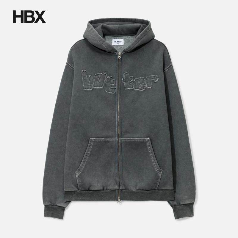 Butter Goods Mineral Wash Zip-Thru Hood 帽衫外套男HBX