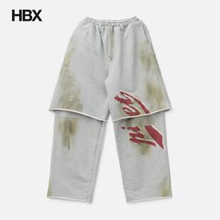 Piet Layered Wide Leg French Terry Trousers 长裤男HBX