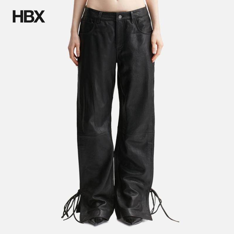 Won Hundred Baggy String Leather Trousers 休闲裤长裤女HBX