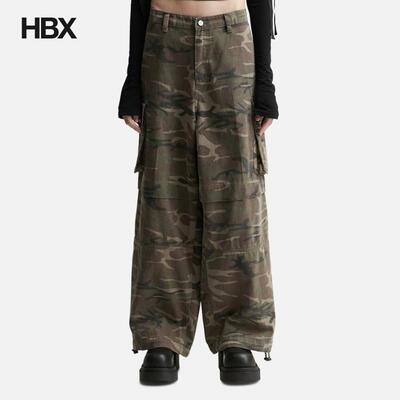 LEEY CAMO POCKET CARGO PANTS 休闲裤长裤女HBX