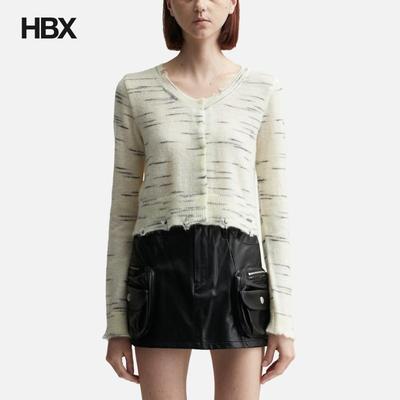 Lesugiatelier Wool Alpaca U-Neck Crop 针织开衫女HBX