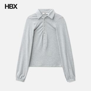 Glowny G Gentle Henley Top 长袖T恤女HBX