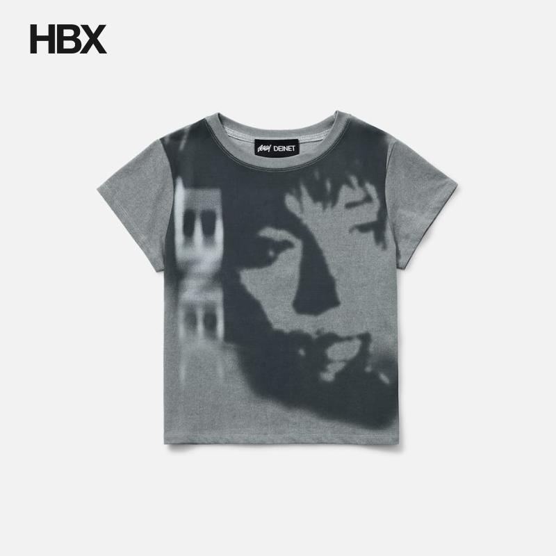 YEONJUN‌‌ GGUM X DEINET Cropped Fit Short短袖T恤 HBX
