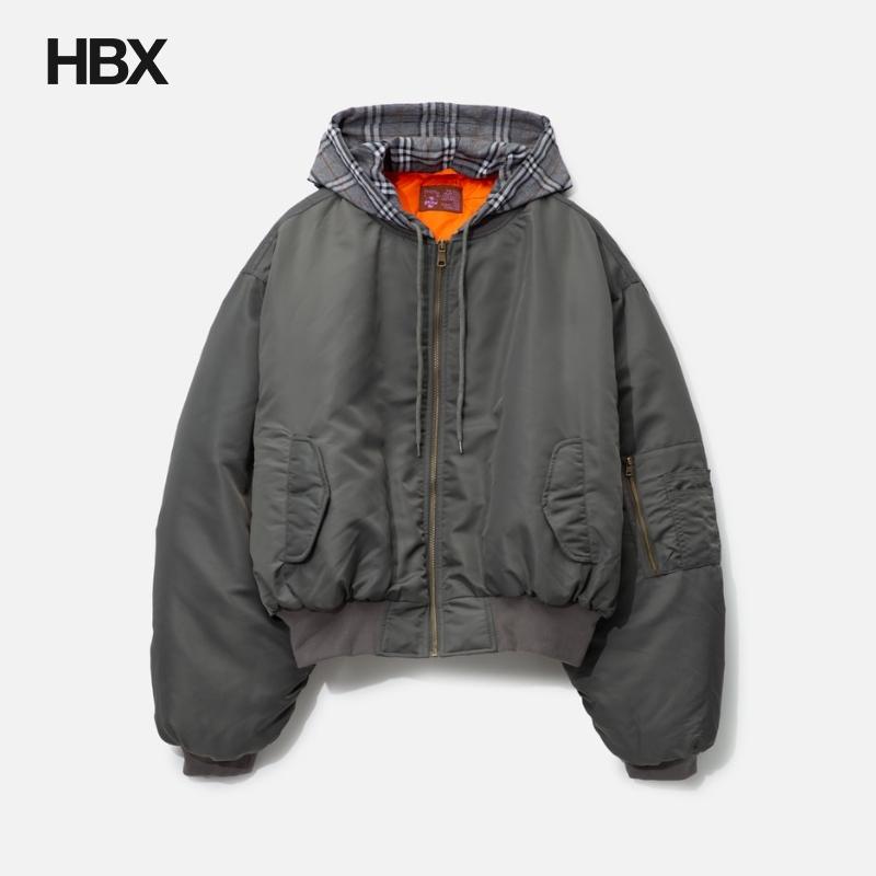 Praying Bomber W Plaid Hood 外套 HBX
