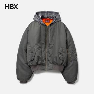 Bomber 保暖飞行夹克外套 Hood HBX Plaid Praying