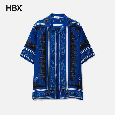 Off-White BANDANA BOWLING SHIRT 短袖衬衫男HBX