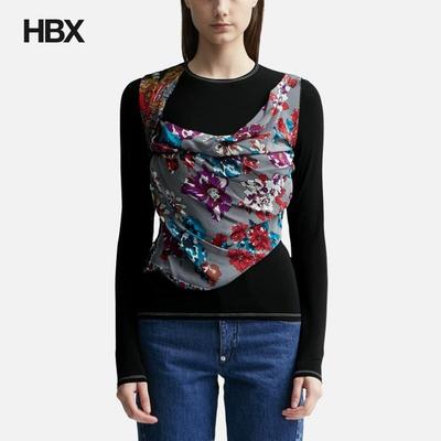 Marine Serre Regenerated Silk Scarves Draped Top 上衣女HBX