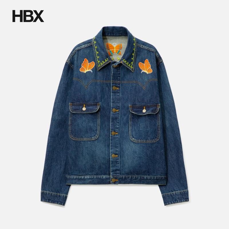 Needles Papillon Embroidery Jean Jacket - 12oz 外套男HBX图片