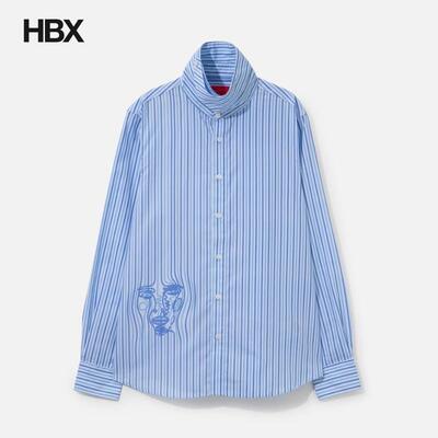 KidSuper Striped Face Button Up Shirt 衬衫男HBX
